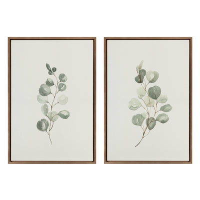 Sylvie Eucalyptus Framed Canvas Set by Maja Mitrovic