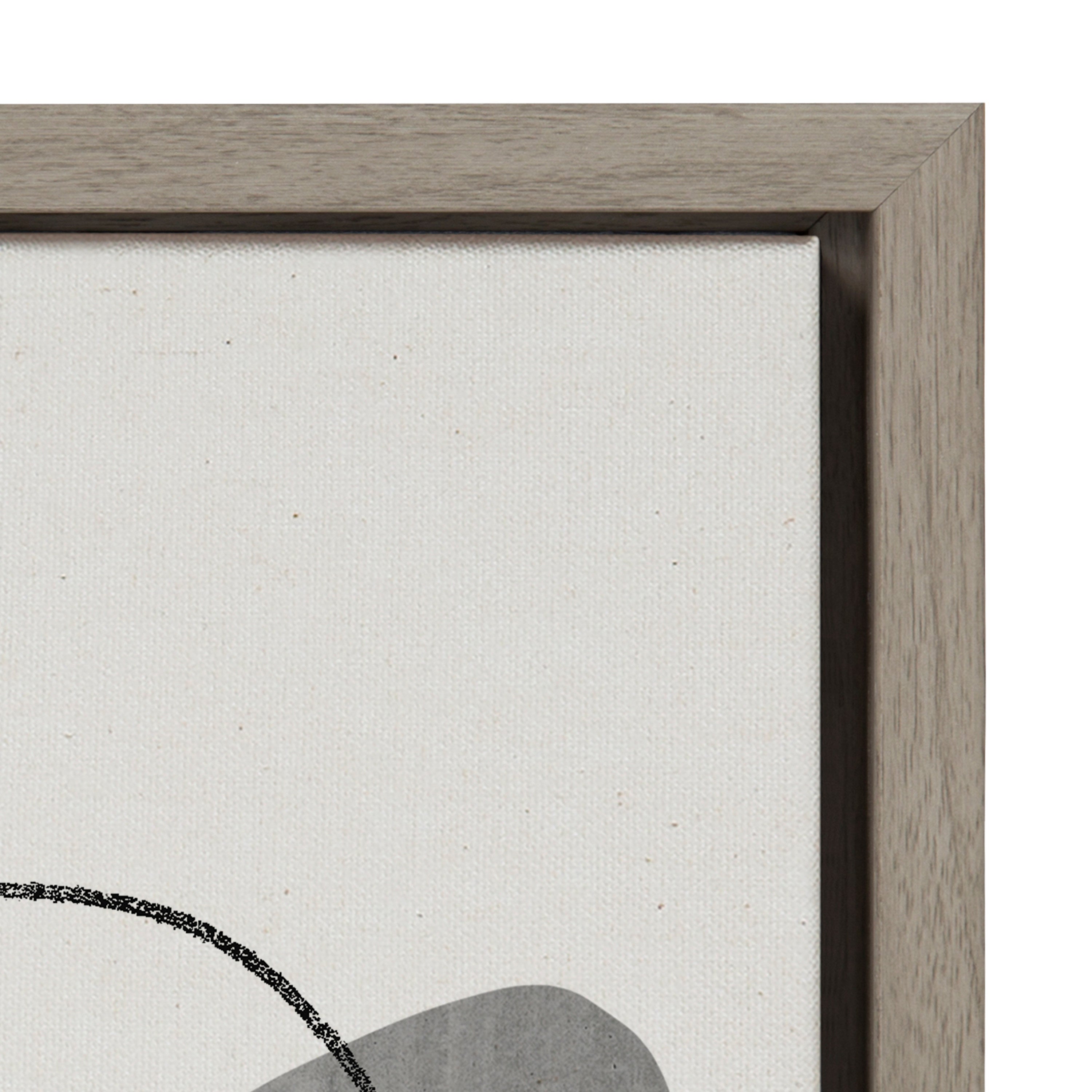 Sylvie 863 Abstract Rocks and 864 On The Rocks Framed Canvas Set