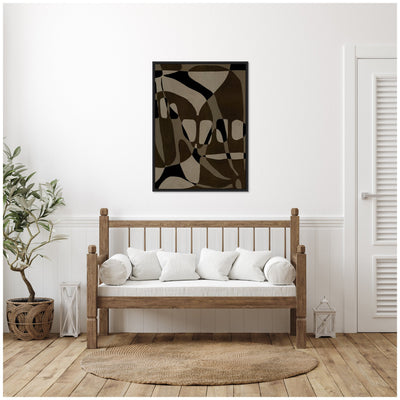 Sylvie Contour 1 Framed Canvas by Shatha Al Dafai