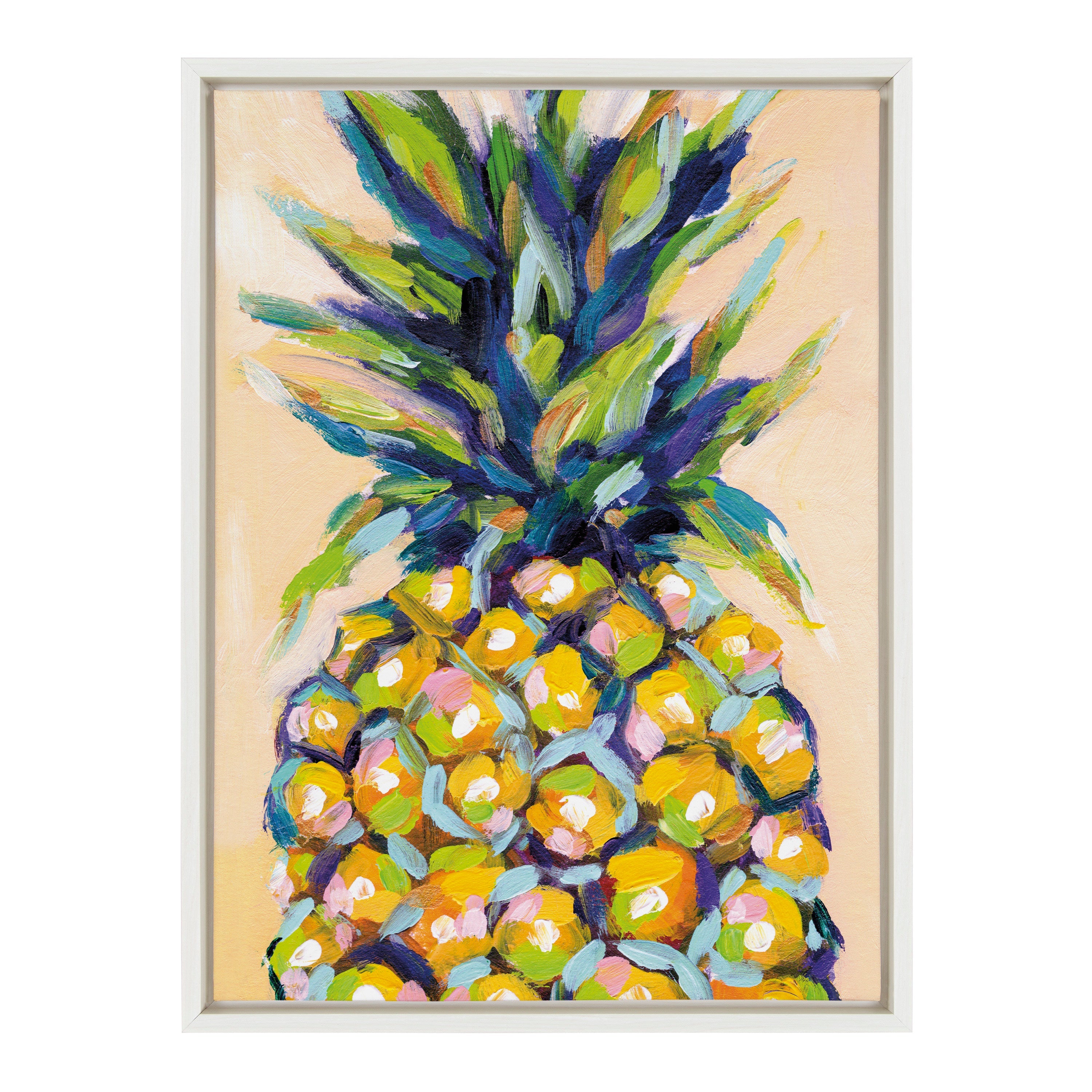 Sylvie Pineapple Study No 2 Framed Canvas by Rachel Christopoulos by kateandlaurel - product image 19 for Resin Society