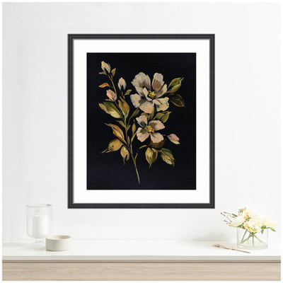 Framed Art Moody Floral 7 by Annie Quigley