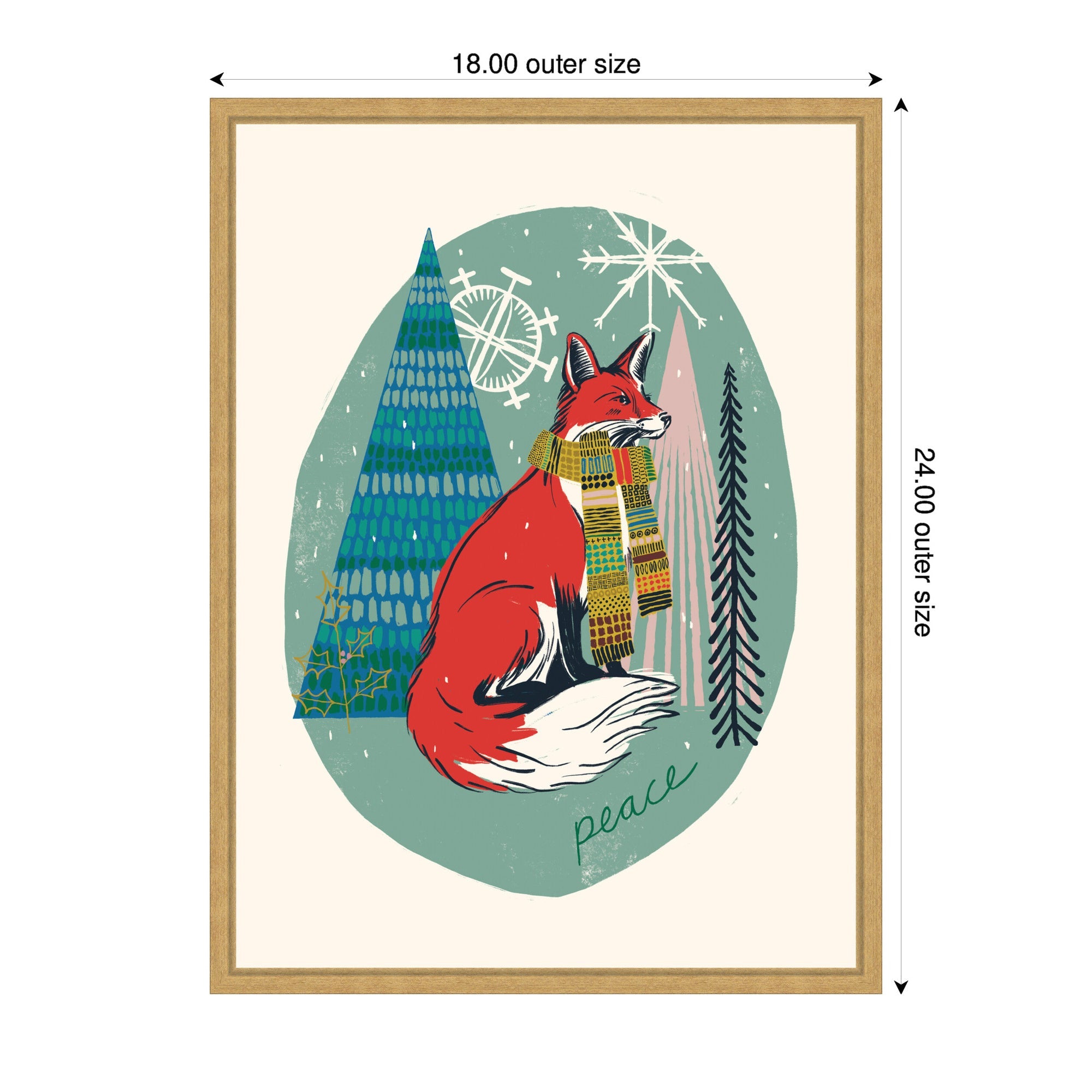 Sylvie Framed Canvas Winter Fellows Fox by Hannah Beisang
