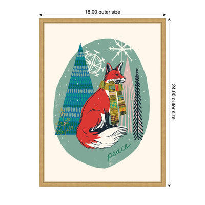 Sylvie Framed Canvas Winter Fellows Fox by Hannah Beisang