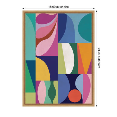 Abstract 02 by Rachel Lee Framed Canvas Wall Art Print