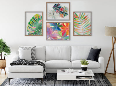 Blake Flowers on Glass 2 Whole Flowers Framed Printed Art