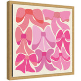 Sylvie Rain Bows 2 framed canvas art with abstract color shapes on a floating frame