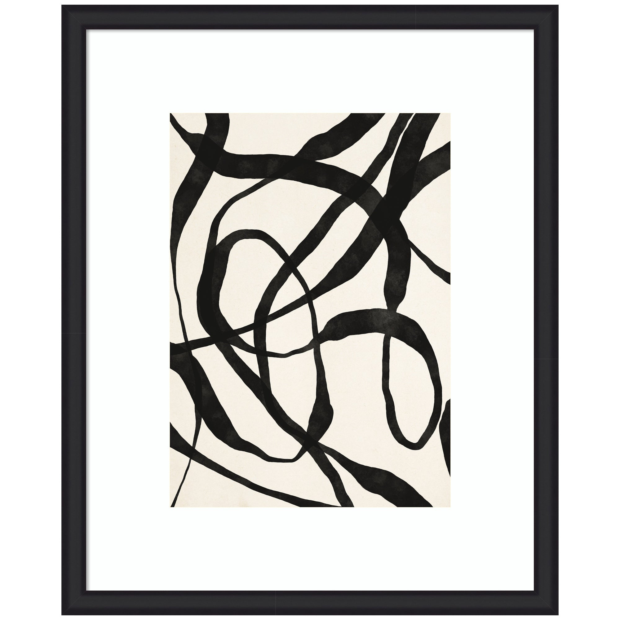 Framed Art Black Twist 4 by Alicia Bock