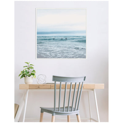 Sylvie Ocean Swim 1 Square Framed Canvas by Stephanie Klatt