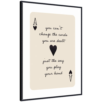 Ace of Heart Cards Positive Quote Expansion by The Creative Bunch Studio Framed Canvas Wall Art Print