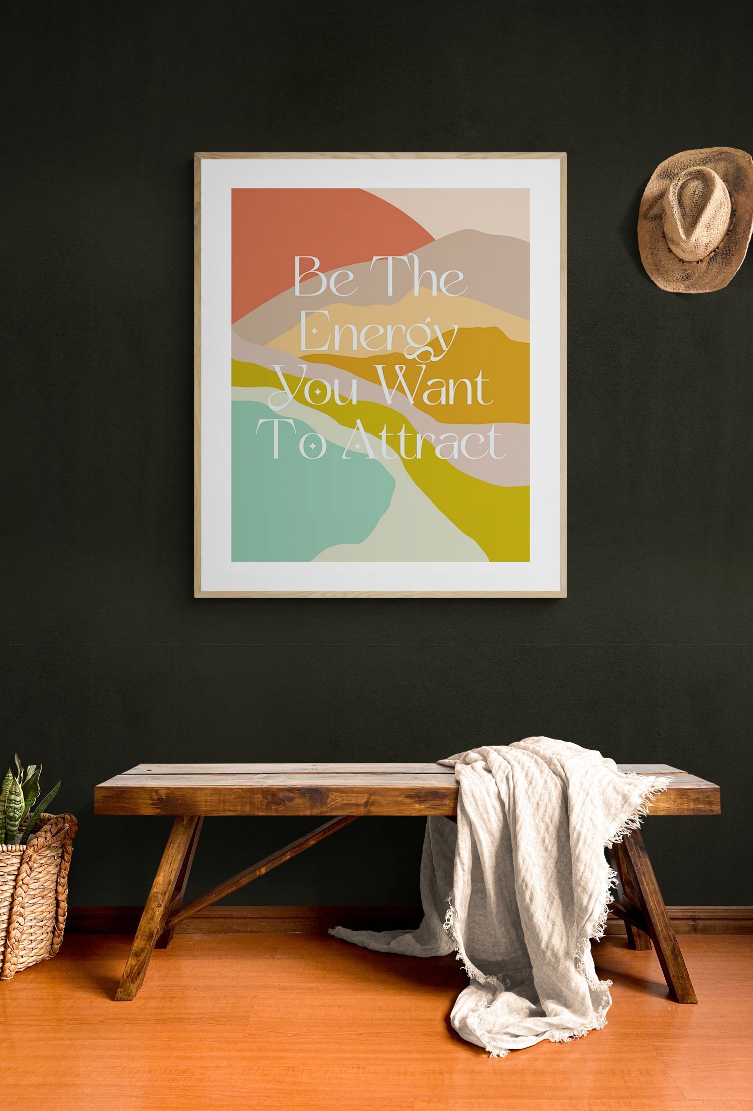 Be The Energy You Want To Attract - Typography Art Print