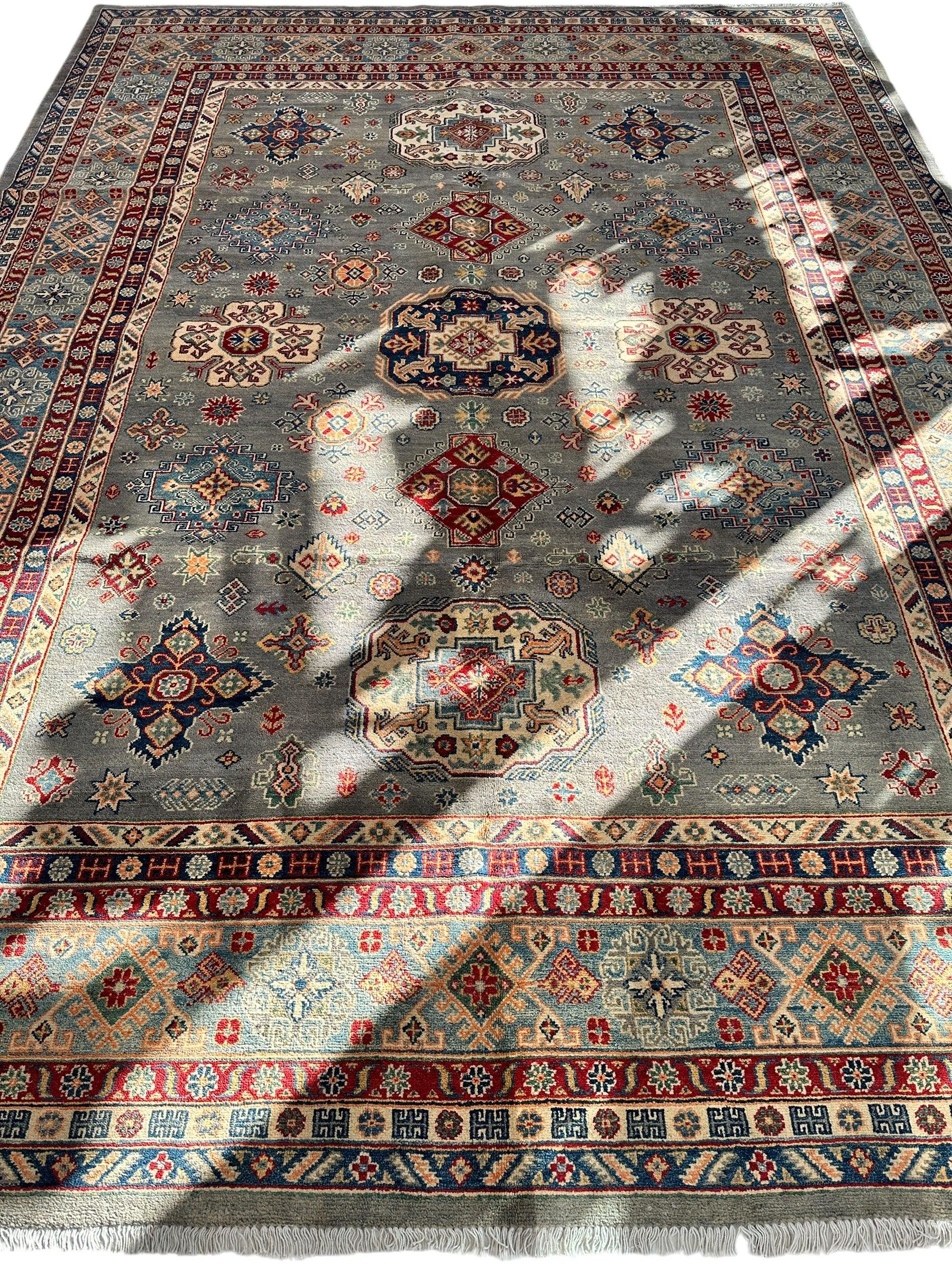 Hand-Knotted Afghani Kazak Wool Rug 8’11” x 11’10” by Rugistan - product image 2 for Resin Society