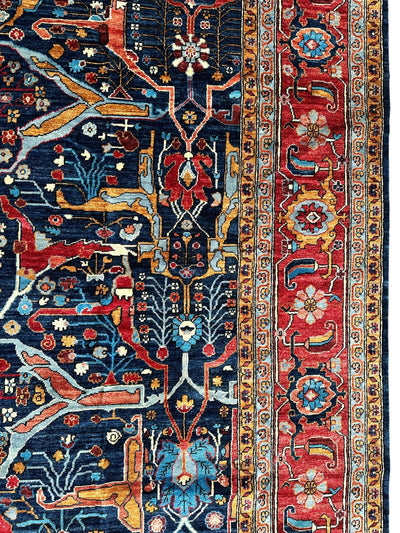 Hand-Knotted Afghani Bidjar Wool Rug – 9’x12’ – Intricate Geometric & by Rugistan - product image 7 for Resin Society