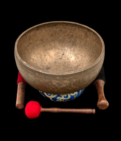 Antique Jambati Singing Bowl C 133Hz 11.25" A15859 by Bodhisattva Trading Company - main product image for Resin Society