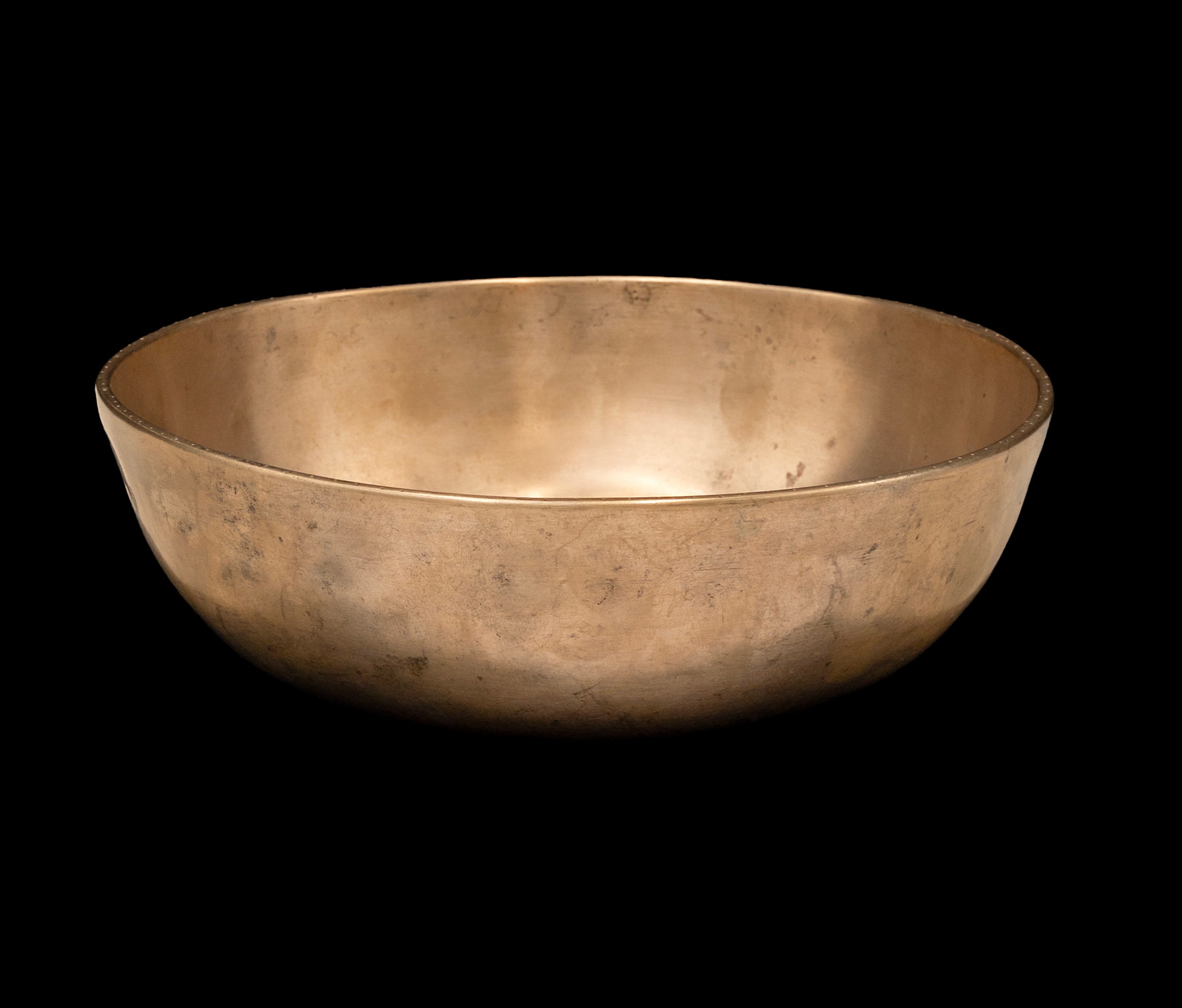 Antique Manipuri Singing Bowl D# 154Hz 8.25" A15866 by Bodhisattva Trading Company - product image 3 for Resin Society