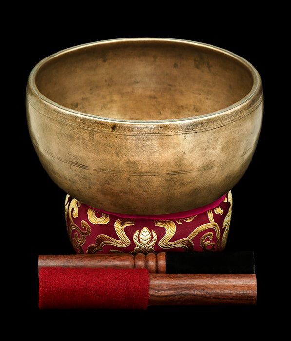 Antique Special Singing Bowl D#4 305Hz 8" A16161 by Bodhisattva Trading Company - main product image for Resin Society