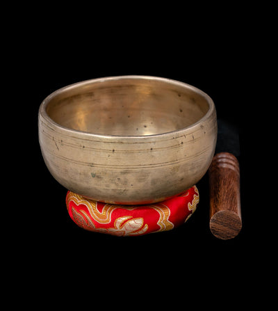Antique Void Singing Bowl F#5 725Hz 4 1/2" A16287 by Bodhisattva Trading Company - main product image for Resin Society
