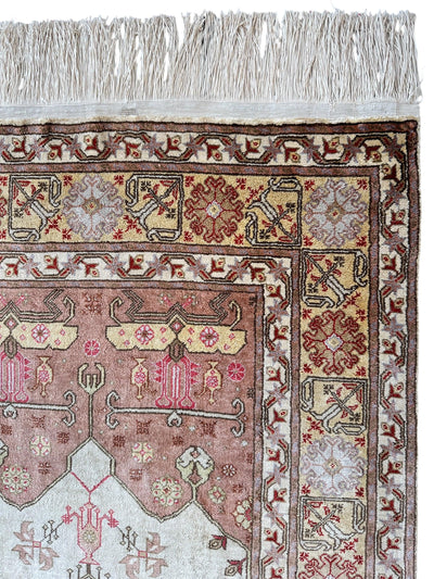 Luxurious Hand-Knotted Pure Silk Turkish Kayseri Rug – Intricate Floral by Rugistan - product image 8 for Resin Society