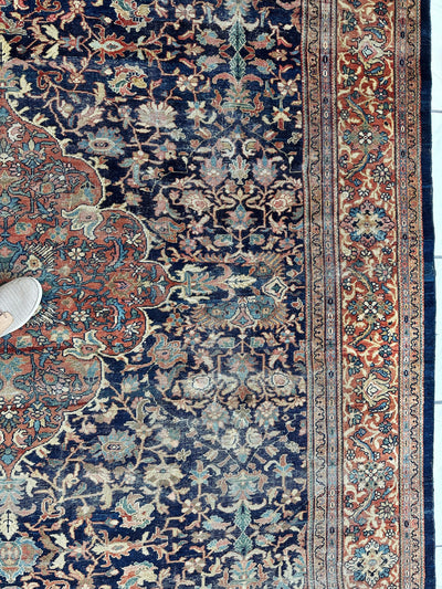 Antique Persian Mahal Rug 8’3”x12’ - Circa 1900 Treasure by Rugistan - product image 8 for Resin Society