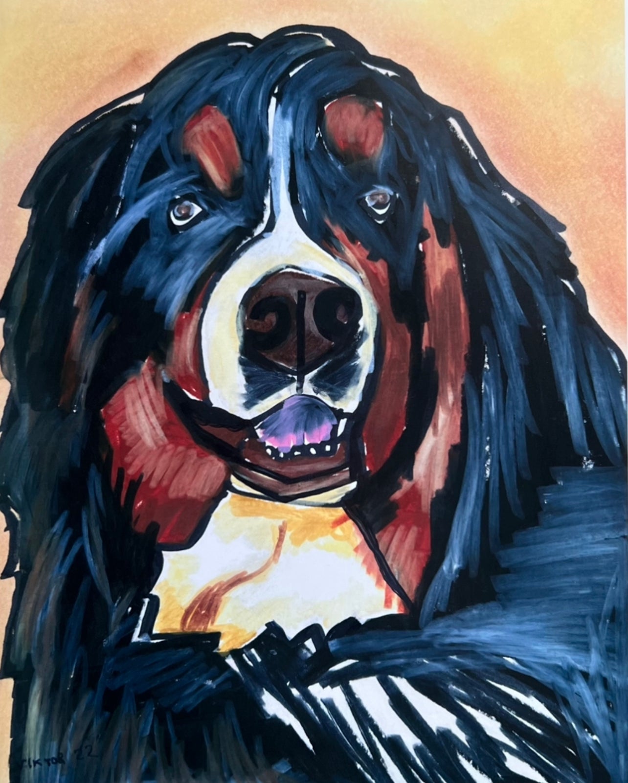 Bernese Mountain Dog - Art Prints by Vichy's Art - Resin Society