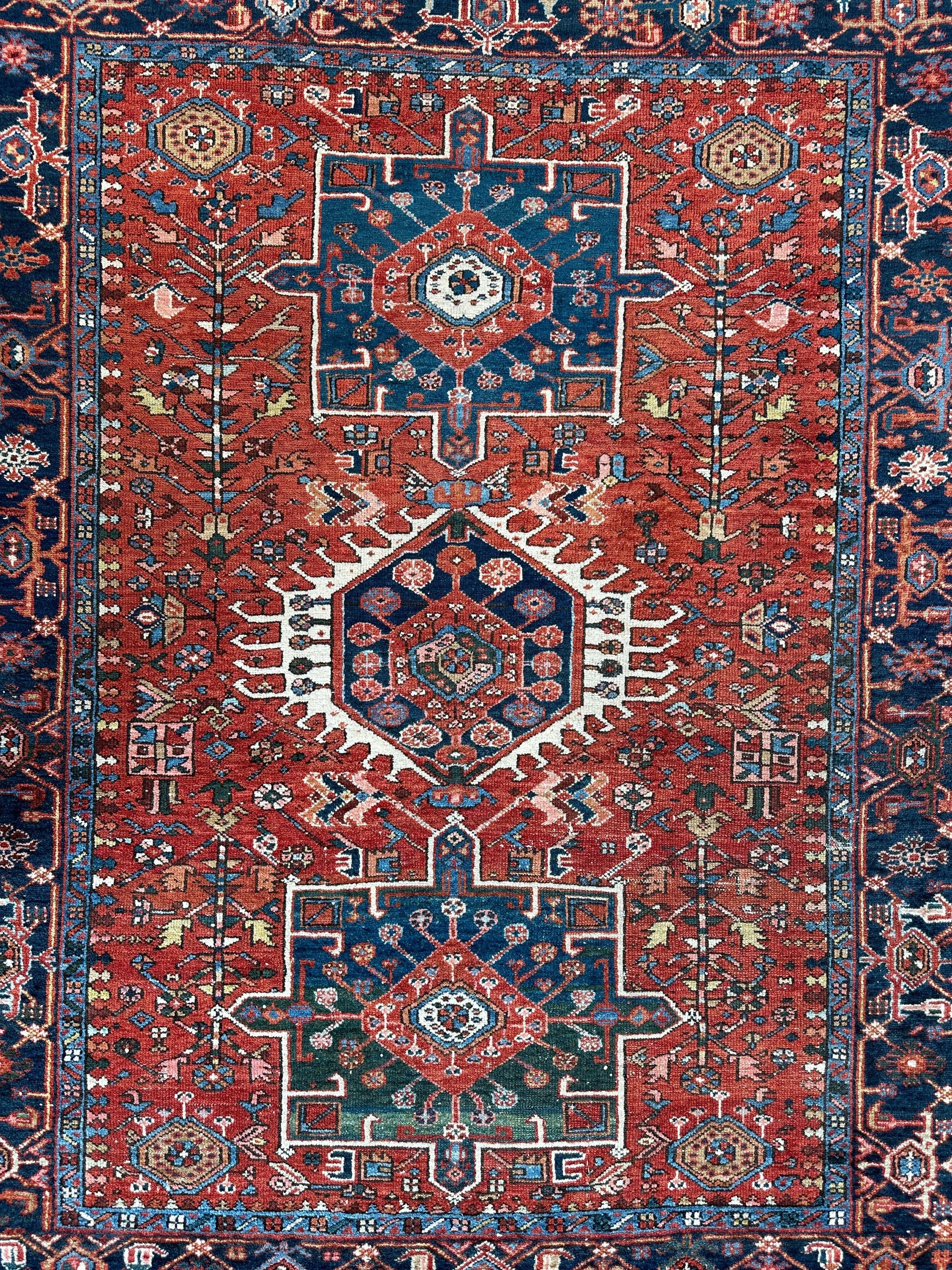 KARAJA Persian Antique Heriz Rug 4'9" x 6' by Rugistan - product image 2 for Resin Society