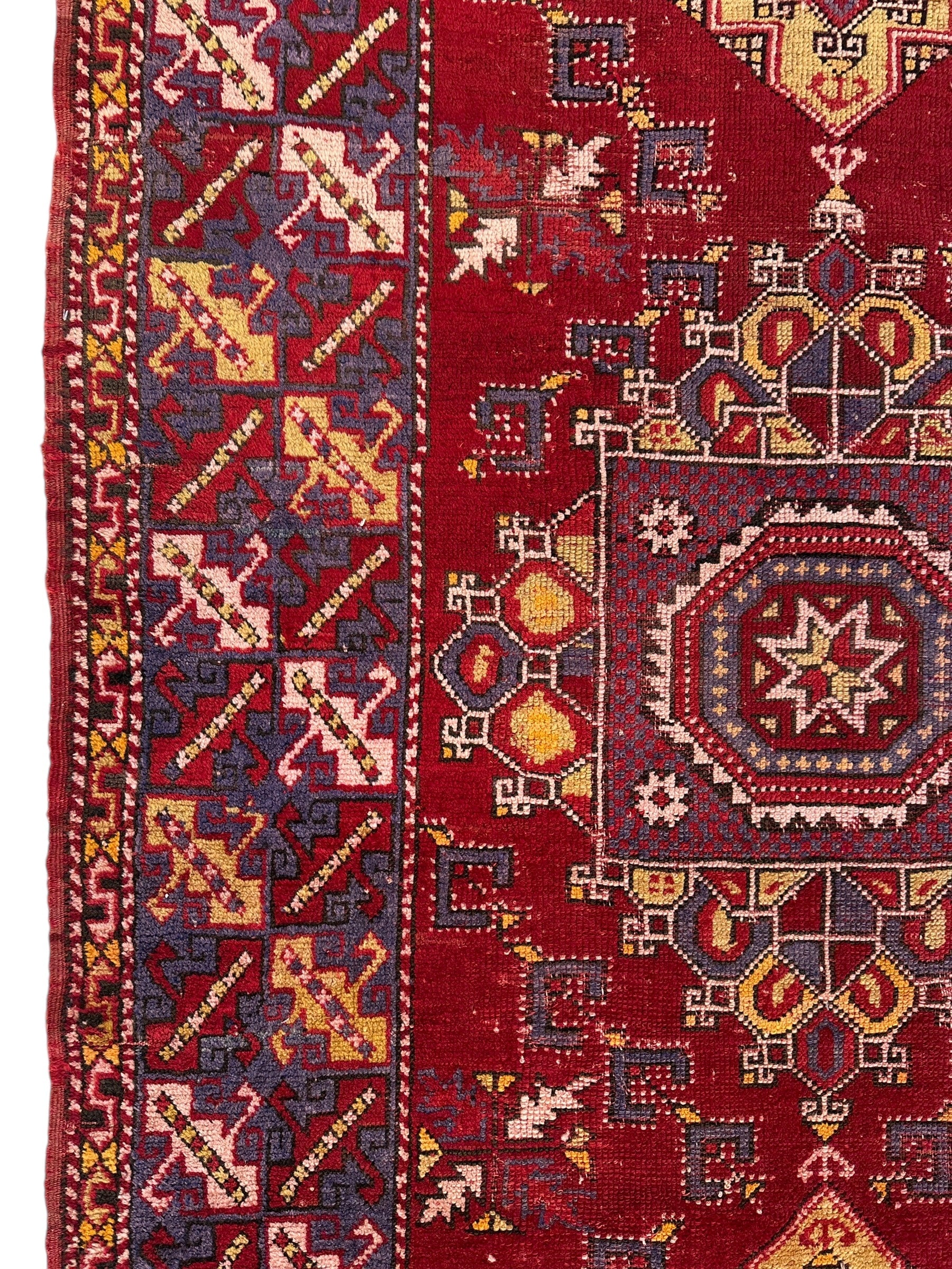 Dezgiri Anatolian Tribal Wool Rug – 5’x8’– Hand-Knotted Red Medallion by Rugistan - product image 7 for Resin Society
