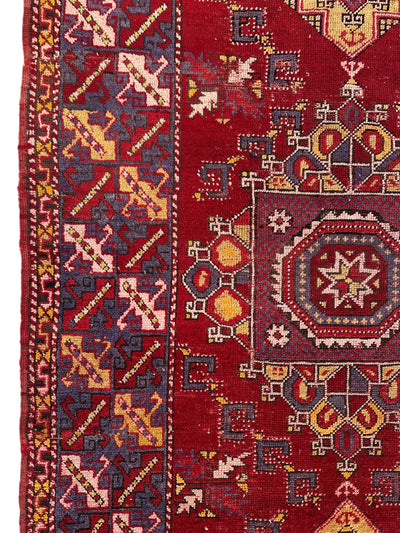 Dezgiri Anatolian Tribal Wool Rug – 5’x8’– Hand-Knotted Red Medallion by Rugistan - product image 7 for Resin Society