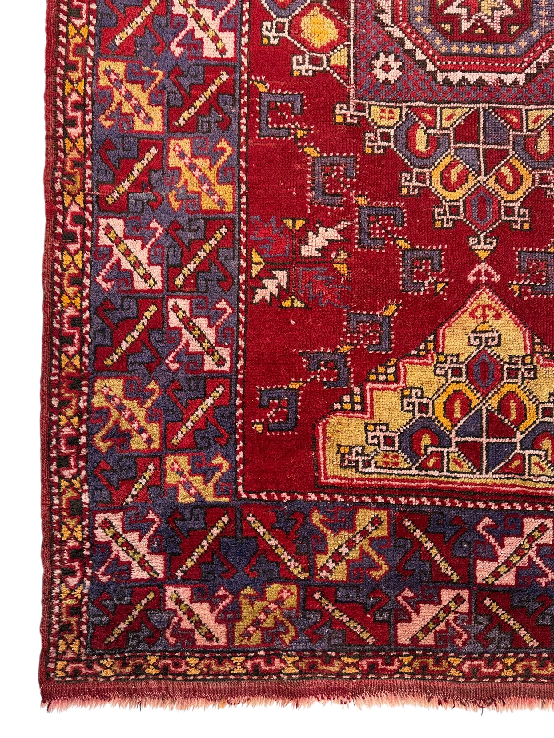 Dezgiri Anatolian Tribal Wool Rug – 5’x8’– Hand-Knotted Red Medallion by Rugistan - product image 6 for Resin Society