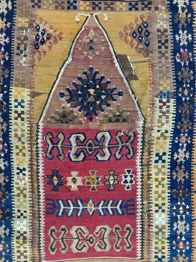Antique Anatolian Wool Prayer Rug 4’ x 6’6” by Rugistan - product image 4 for Resin Society