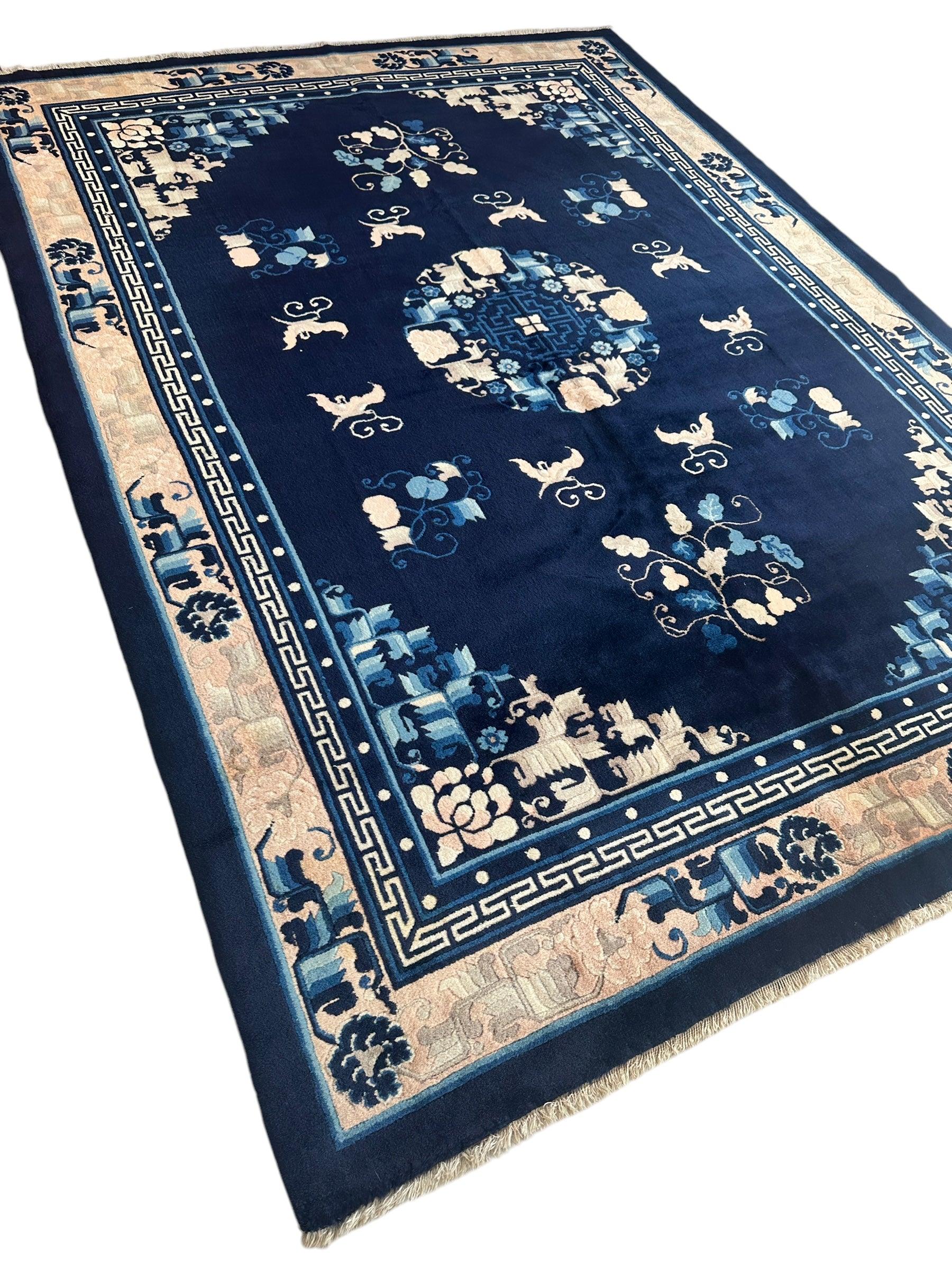Hand-Knotted Antique Chinese Peking Wool Rug – 5’6” x 7’6” – Full Pile by Rugistan - product image 4 for Resin Society