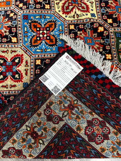 Hand-Knotted Afghani Kashi Wool Rug – 4’9″ x 6’10″ by Rugistan - product image 5 for Resin Society
