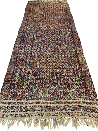 Antique Turkish Jajim Wool Rug 5’6” x 14’5” by Rugistan - product image 3 for Resin Society