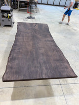 8x~4 Maple Slab Table with chocolate stain and spyder base by Sasquatch Tables LLC