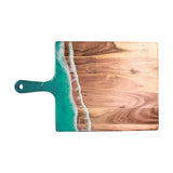 XL Acacia Resin Cheese Board handcrafted with acacia wood and eco-friendly resin by Lynn & Liana Designs