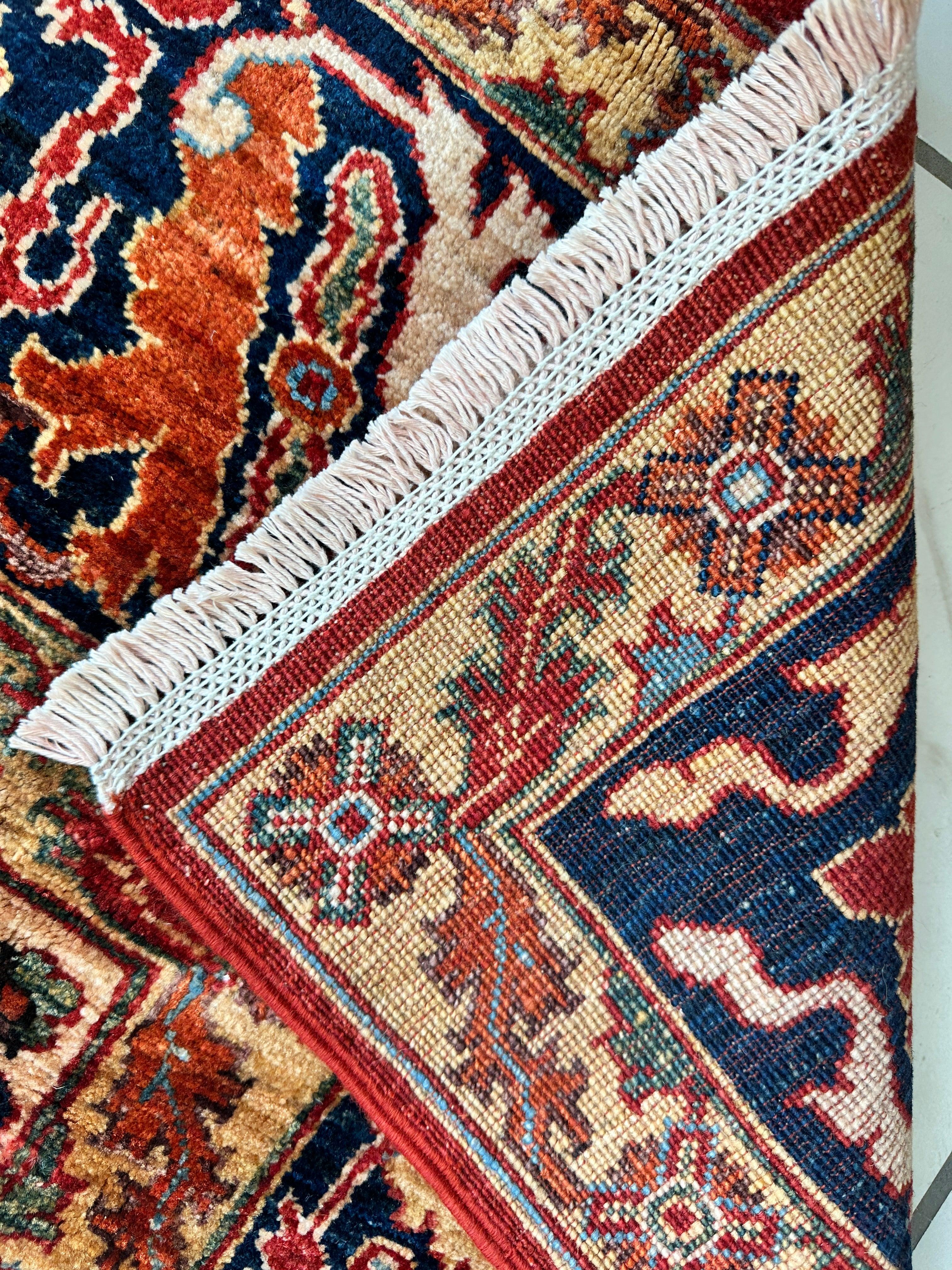 Hand-Knotted Afghani Bidjar Wool Rug – 9’x12’6” – Intricate Geometric & by Rugistan - product image 16 for Resin Society