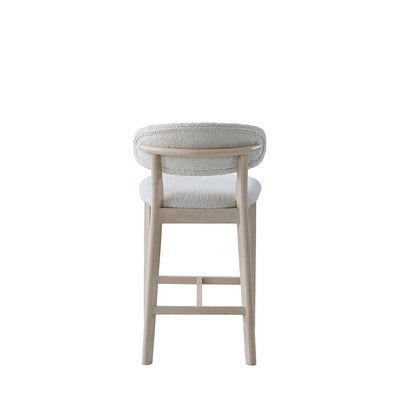 ACTU Counter Stools Set of 2, 26” Upholstered Bar Stools, Solid Wood, Mid-Century Modern