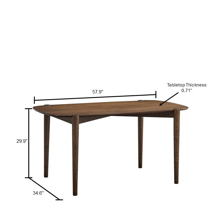 ACTU 58” Mid-Century Modern Dining Table Set for Small Spaces by ACTU FURNITURE - product image 11 for Resin Society