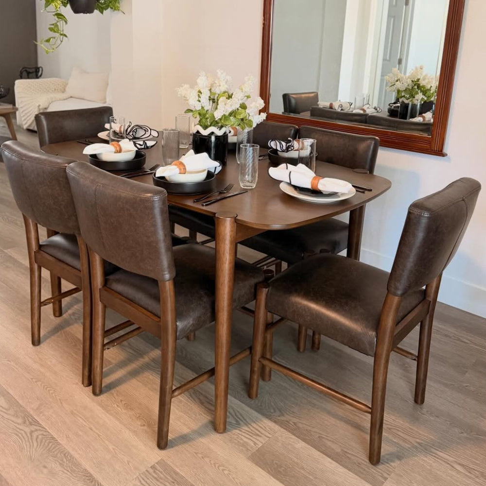 ACTU 58” Mid-Century Modern Dining Table Set for Small Spaces by ACTU FURNITURE - product image 6 for Resin Society