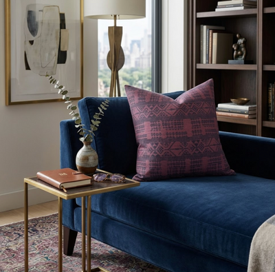 Addis Pillow Cover in Midnight Pasha, Peter Dunham Textiles
