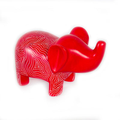 Maasai Red Elephant - Soapstone by Mbare Ltd - product image 3 for Resin Society