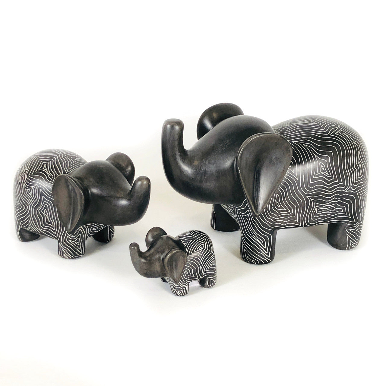 Graphic Gray Elephant - Soapstone by Mbare Ltd - main product image for Resin Society