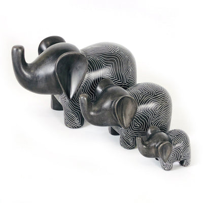 Graphic Gray Elephant - Soapstone by Mbare Ltd - product image 6 for Resin Society