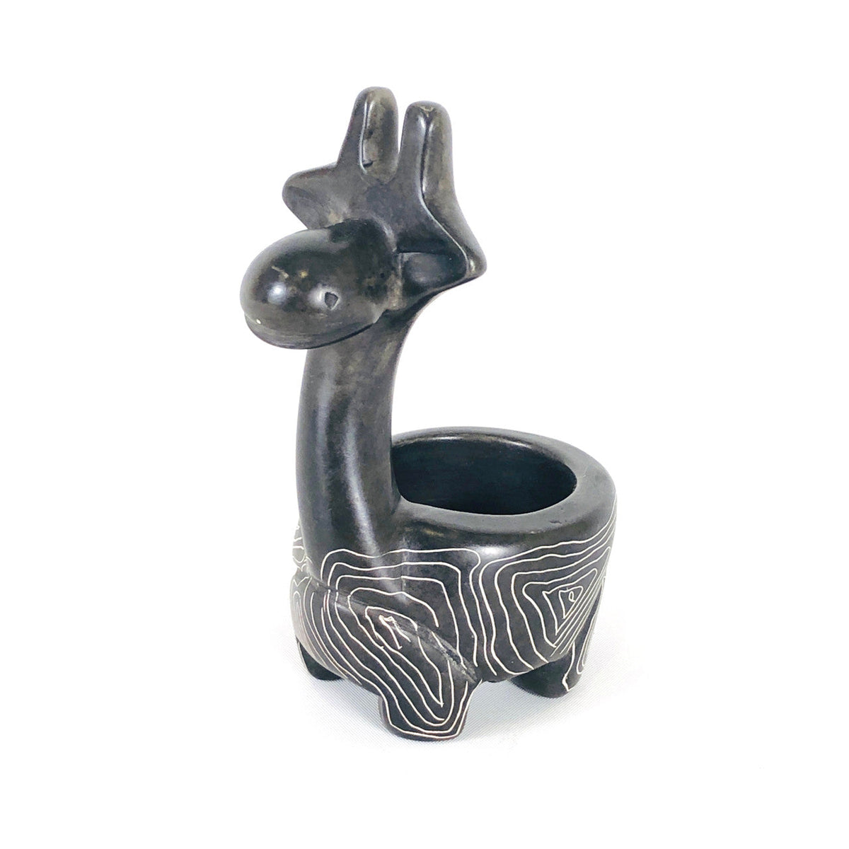 Gray Giraffe Tealight Holder- Soapstone by Mbare Ltd - main product image for Resin Society