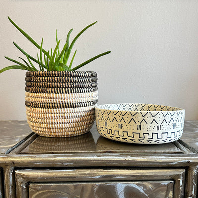 Mud Cloth Natural Soapstone Bowl - 8" by Mbare Ltd - product image 3 for Resin Society