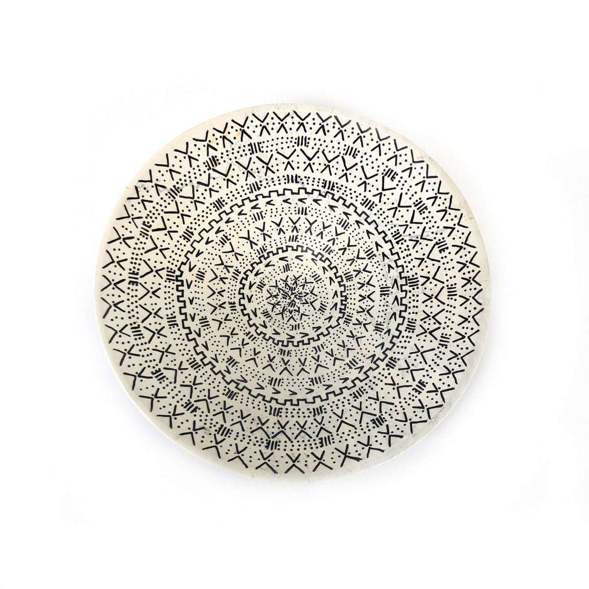Mud Cloth Natural Platter - 10" by Mbare Ltd - main product image for Resin Society
