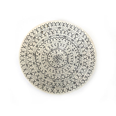 Mud Cloth Natural Platter - 10" by Mbare Ltd - main product image for Resin Society