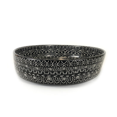 Mud Cloth Black Bowl - 12" by Mbare Ltd - product image 4 for Resin Society