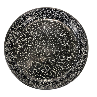 Mud Cloth Black Bowl - 12" by Mbare Ltd - product image 5 for Resin Society