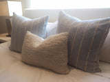 Striped Raw Silk Pillow by Homelosophy