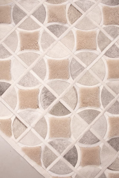 Alpha – Custom Cowhide & Shearling Rug by Homelosophy