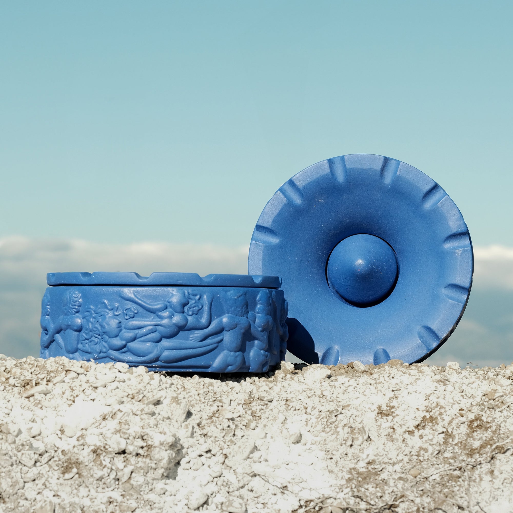 Terracotta Ashtray Dialogues Blue by DEKOR - product image 2 for Resin Society